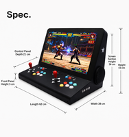 Machine d'arcade de table avec écran de 24 pouces, 10188 jeux vidéo, 2 joueurs, joystick, version métallique, console, garantie 1 an