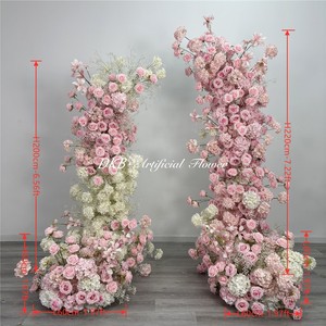 Arco de Flores Artificiales Ajustable y Ecológico DKB para Decoración de Bodas, 6-7 pies de Altura, Duradero y Portátil - Product Image 2
