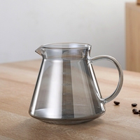 Carafe à café pour infusion manuelle en verre, type bouilloire, pour thé, avec filtre transparent, pour barista