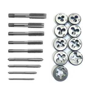Essencial <span class=keywords><strong>Threading</strong></span> Home <span class=keywords><strong>Tool</strong></span> Corte Threads para cortar roscas externas e internas 20PCS Tap and Die Set - Product Image 2