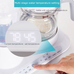 220V 1000W 1,0l termostatico scalda acqua portatile Desktop bambino vetro elettrico 2 in 1 latte bollitore CE certificato - Product Image 4