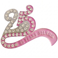 Broche personnalisée avec logo, rose saumon, vert, pour sororité, lettres grecques, souvenir universitaire, or antique