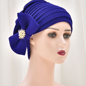 Turbante Musulmán de Lujo Personalizado en Varios Colores para Mujer, Tela Suave con Pliegues y Broche Decorativo, Pañuelo para la Cabeza Modesto, Dubái 2026 - Product Image 4