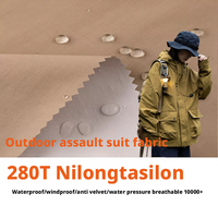 280T 10K/6K Gewebtes Nylon Taslan Skijacke & -hose Wasserabweisend Winddicht Abriebfest 150GSM