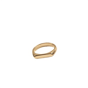 แหวนสแตนเลสสตีลเรียบง่าย ชุบทองรูปตัว D สำหรับใส่เป็นต่างหู - Product Image 1