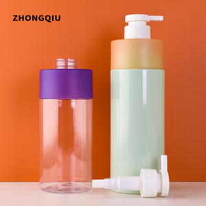 Nhà máy 500 750ml Pet nhựa trong suốt hai lớp chai cho gel tắm/dầu gội Lotion bơm chai rỗng - Product Image 2