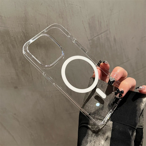 <span class=keywords><strong>IVANHOE</strong></span> Funda de Carga Inalámbrica Transparente Magnética para iPhone 11 12 13 14 15 Pro Max Plus Mini X 7 Ultra Thin 1,2mm PC Cover - Product Image 3