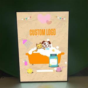Brand Logo Aluminum LED Poster Frame A2 Slim Light <b>Box</b> Sign Hanging Decorative Rectangle - Product Image 1