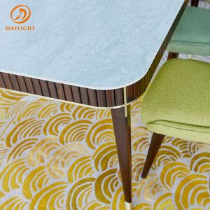 Mesa de Comedor de Estilo Moderno con Tablero de MDF y Patas de Metal, Muebles de Comedor Económicos para el Hogar - Product Image 4