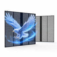 Film d'affichage LED transparent, adhésif flexible, P6 P8 P10, garantie 5 ans, pour la publicité sur les vitres