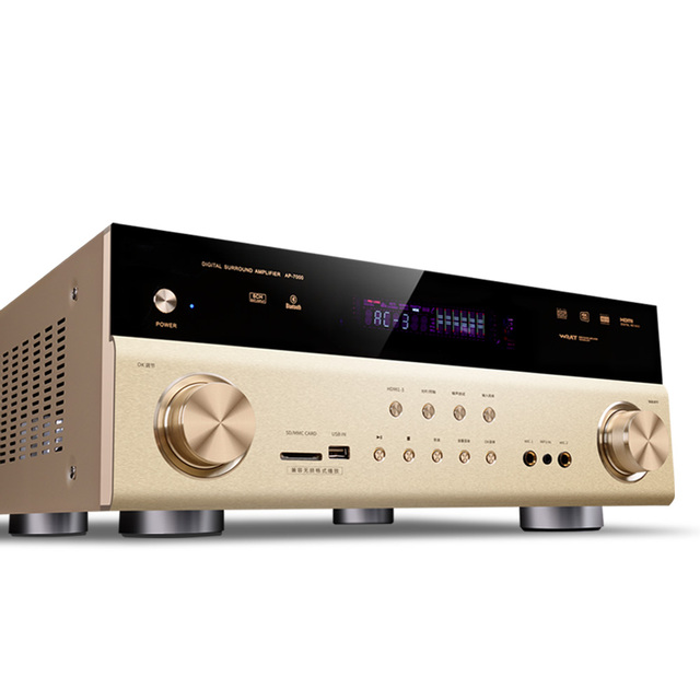 DT5.1B SURPASS Audio Power Amplifier HiFi 5.1 BT 5.0 Amplifier  AV Home Theater Subwoofer Amplificador Audio
