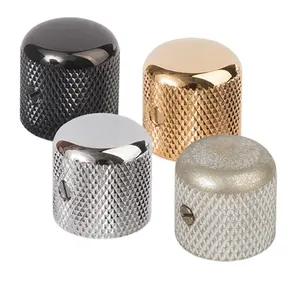 Customized high quality guitar parts solid shaft pots knurled split dome knob