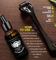 Meilleur kit de baume à l'huile de croissance de barbe au parfum de bois de santal naturel de marque privée pour hommes