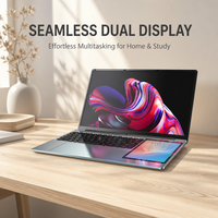 Nouvel ordinateur portable à double écran Intel Alder Lake OEM/ODM d'usine, 15,6 pouces, écran tactile IPS, avec Windows 11 Pro, 8/16 Go de RAM, 512 Go/1 To de SSD