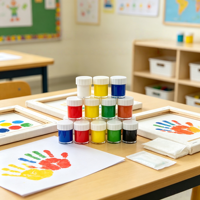Peinture Tempère Lavable en Gros 15ml pour Enfants, Peinture au Doigt Non Toxique et Sûre, Pots de Peinture DIY, Fournitures Artistiques