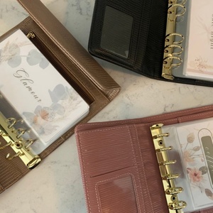 Tiền mặt tổ chức bền PU da ngân sách chất kết dính Ví A5 A6 A7 sang trọng với túi zip - Product Image 3