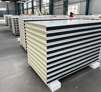 Panneau en laine de roche polyuréthane épaissi sur mesure, panneau de toiture PV à joint vertical, panneau d'isolation pour entrepôts frigorifiques et chaîne du froid