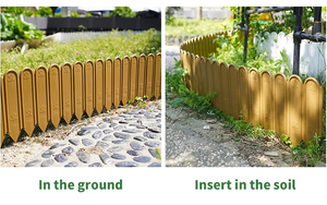 Decorative Heat Treated White <b>Plastic</b> Garden Fence Panels Durable Garden Border <b>Edging</b> Waterproof Rot Proof Easy Interlocking - Product Image 5