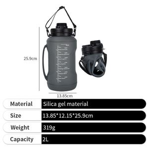 Botella de Agua Plegable de Silicona con Pajita para Adultos, Entrega Rápida - Product Image 6