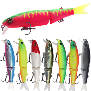 Minnow Lure 88mm 7.2g Two Section Soft Tail <b>Floating</b> Bait For Bass Freshwater <b>Fishing</b> - Product Image 1