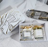 Maßgefertigtes Modernes Einfaches Flammenloses 100ml Reed-Diffusor 100g Kerzen-Geschenkset Heim-Hochzeitsdekoration Toiletten-Deodorant