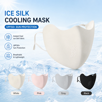 Masque facial rafraîchissant en soie glacée Meiyang RS048, protection solaire UPF50, respirant, style coréen, unisexe, pour sports de plein air