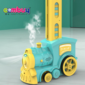 Ensemble de blocs de construction de voiture jouet à pulvériser, train de <span class=keywords><strong>dominos</strong></span> automatique avec 80 pièces - Product Image 4