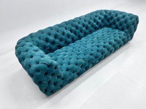 Italy Modern Furniture Velvet Chesterfield <strong>Sofa</strong> <strong>Set</strong> for Living Room - Product Image 5