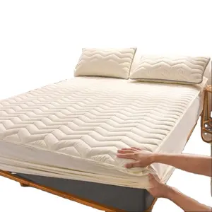 Capa de cama hipoalergênica personalizada, tamanho personalizado, acolchoado, à prova d'água, protetor de colchão