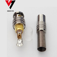 Connecteur BNC connecteur mâle vis à ruban sans soudure RG59 coaxial pour caméra CCTV