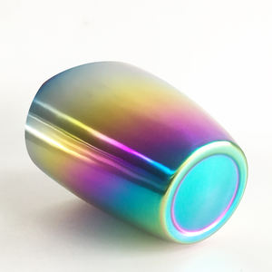 Secchiello refrigeratore per vino in acciaio inossidabile a parete singola personalizzato all'ingrosso, secchiello per bevande arcobaleno per champagne, birra e vino, secchiello per ghiaccio in metallo - Product Image 5