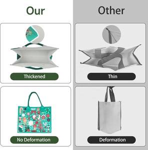 Bolsas de regalo de fieltro de 13x7x10 pulgadas con asas, bolsas de asas de <span class=keywords><strong>Navidad</strong></span> para envolver regalos, bolsas de regalo de vacaciones y adornos navideños - Product Image 5