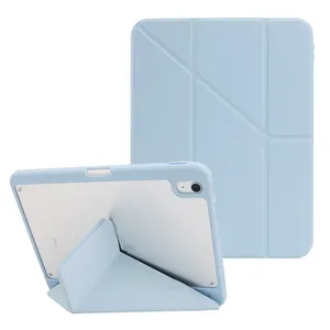 Ultra Slim Protective Tablet Cover Case Compatible 10th Tablet Pc Foldable and Solid Stand Smart Cases