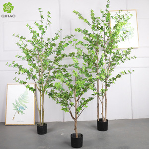 QIHAO Arbre artificiel en forme de cloche 1,3M 1,8M 2,05M, plante de ficus en plastique haute simulation pour la décoration de la maison et de mariages - Product Image 1