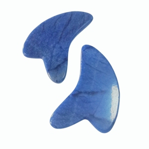 High Quality Natural Blue Aventurine Dolphin Shape Gua Sha Massage Tool for Face and Body Relaxation - Product Image 5