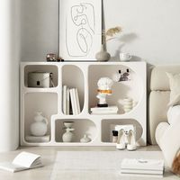 Armoire en bois MDF Chambre à coucher Coin Rangement au sol Étagère Chambre à coucher Meubles en bois blanc Armoires de salon
