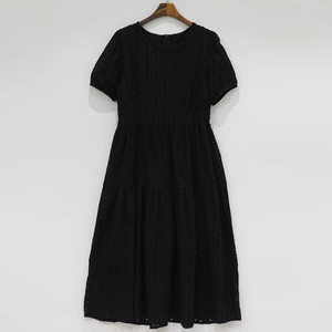 <span class=keywords><strong>Boutique</strong></span> 2025 printemps nouveau à la mode français creux <span class=keywords><strong>Jacquard</strong></span> tempérament bulle manches robe pour femmes - Product Image 5