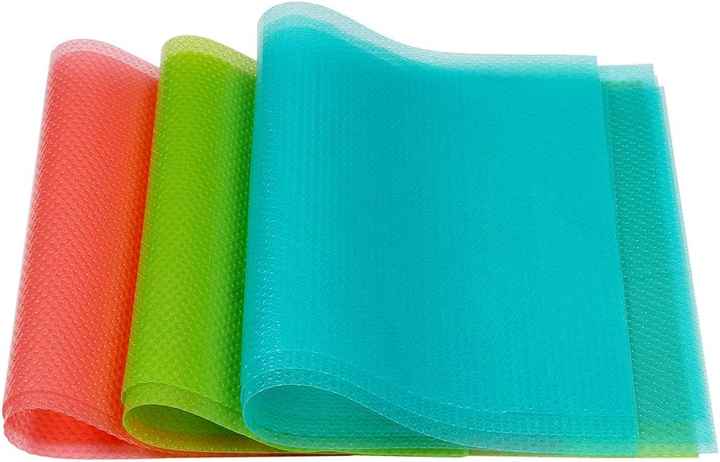 Easy Clear Cuttable Washable Refrigerator Mats Fridge Liners and Shelves for Refrigerator Drawer Table Mats Kitchen Accessories