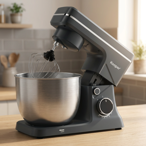 Impastatrice Planetaria Elettrica Kooper 5.5 L 1500 W con Scocca in Plastica Grigio Scuro, Design a Testa Inclinabile, Frusta a Filo per Uso Domestico e Pasticceria - Product Image 2