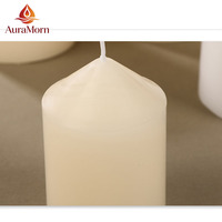 Bougie cylindrique blanche ivoire européenne de différentes tailles Molly Glory pour hôtel de mariage, bougie sans fumée, romantique pour hôtel de mariage