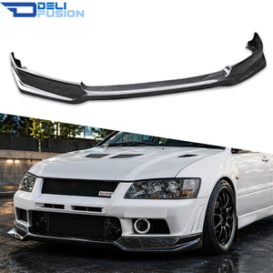 For 2001-2003 Mitsubishi Lancer Evolution 7 EVO VII VRS Style Carbon Fiber Look Car Front Bumper <b>Lip</b> Spoiler <b>Splitter</b> - Product Image 1