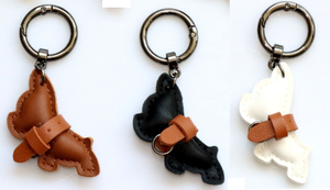 Cartoon Dog Leather Keychain Cute Pet <b>Key</b> <b>Ring</b> <b>Bag</b> Pendant Custom Gift Accessory - Product Image 1