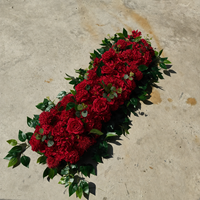 Guirlande florale réutilisable en soie artificielle, roses et hortensias blancs, effet toucher réel, pour décoration d'arche de mariage et de table