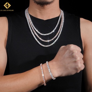 Hot Sale GRA Certified Custom Hip Hop Fine Jewelry VVS Moissanite Tennis Chain Bracelet Silver 925 Rose Gold Rhodium Plated - Product Image 6