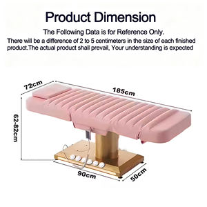 Cama de Estética con Base Dorada LED y 3/4 Motores para Salón/Estudio, Lavacabezas, Tratamientos de Spa, Masajes y Faciales - Product Image 6