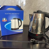 Bouilloire électrique 2L en acier inoxydable, usage quotidien, bouilloire de voyage, appareil de cuisine, chauffe-eau, bouilloire électrique