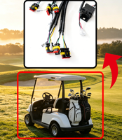 Adaptateur de faisceau de câblage électrique OEM personnalisé pour voiturette de golf électrique avec conducteur en cuivre pur et isolation en PVC
