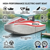 Mini kart électrique à grande vitesse pour bateau, à batterie au lithium, 2 places, 52 km/h, embarcation de divertissement nautique