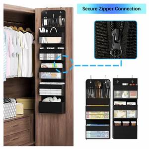 Wardrobe <b>Storage</b> <b>Rack</b> with Multi-Tier, Multi-Pocket, High-Capacity <b>Storage</b> Bags, Removable Hanging Fabric Bags - Product Image 4