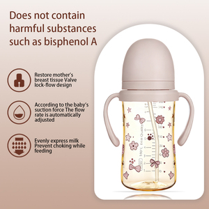 Tasse à bec PPSU 280ml sans BPA avec paille et poignée Conception personnalisée mignonne Tasse d'alimentation sans déversement pour bébés et tout-petits - Product Image 6